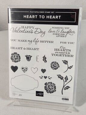 Stampin Up! Heart to Heart Photopolymer Stamp Set NEW Open Case - READ Desc